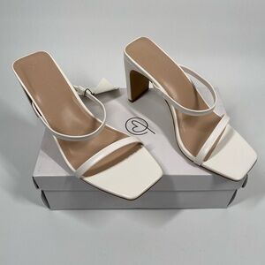 NIB The Drop Avery Heels Women’s Size 8.5 White